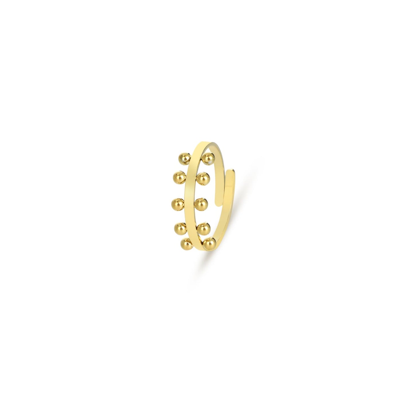 ''TIEN BOLLETJES" GOUDEN RING