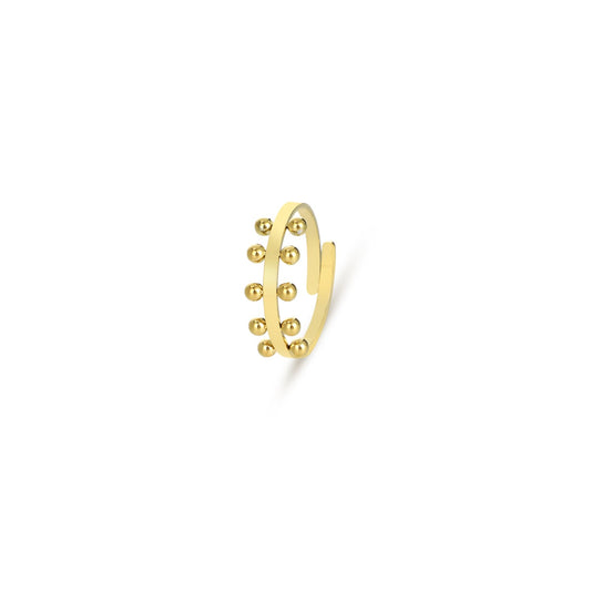 ''TIEN BOLLETJES" GOUDEN RING