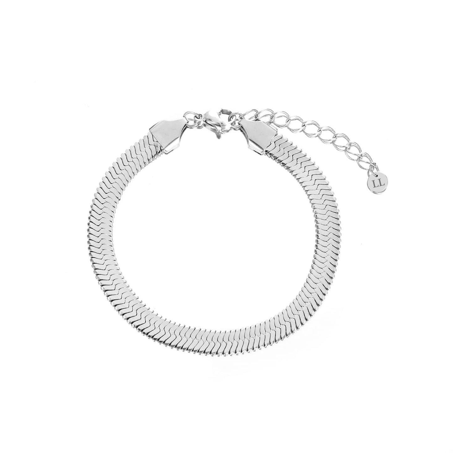 ''PLATTE'' ZILVEREN ARMBAND