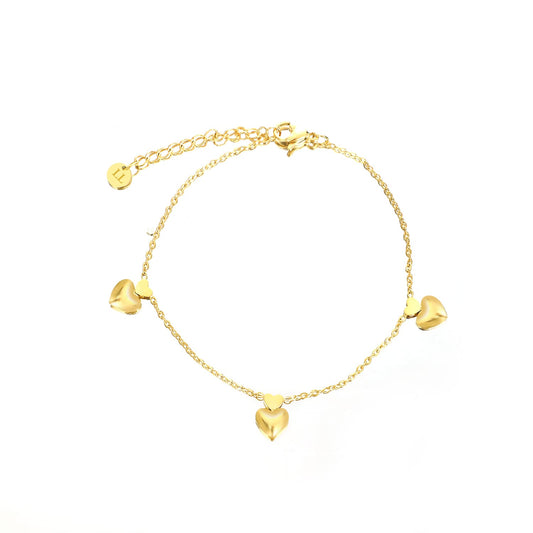 ''DRIE HARTJES'' GOUDEN ARMBAND