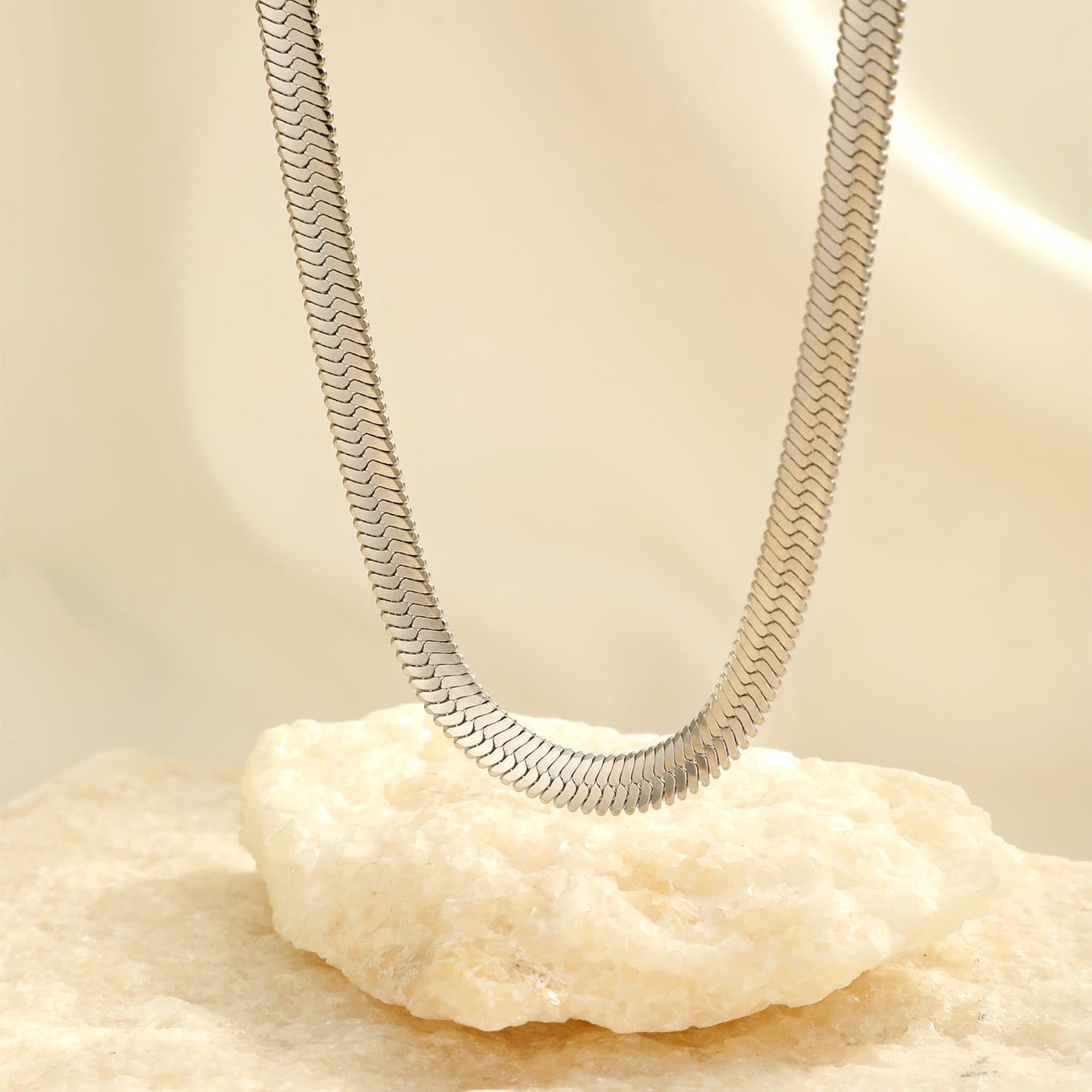 'PLATTE KETTING'' ZILVEREN KETTING (6mm)