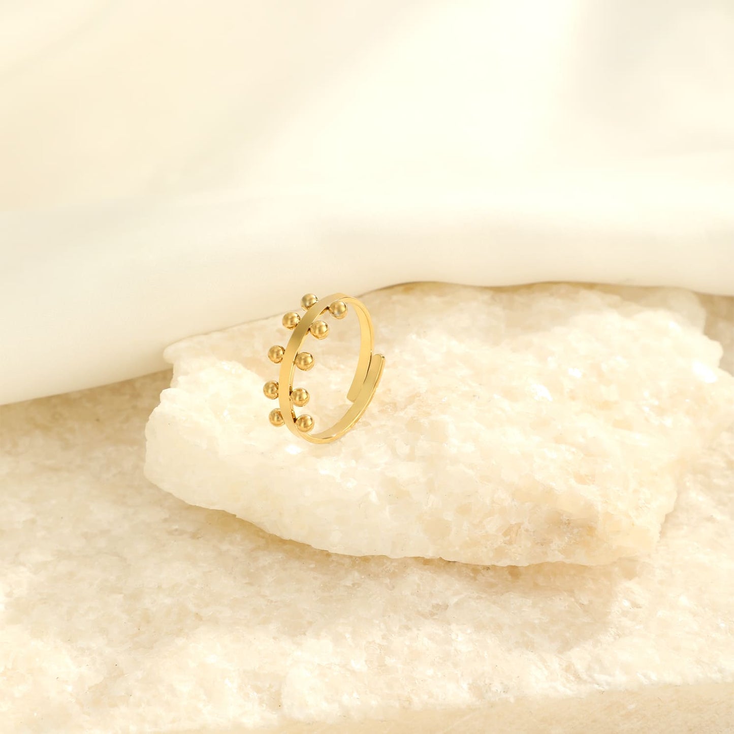 ''TIEN BOLLETJES" GOUDEN RING