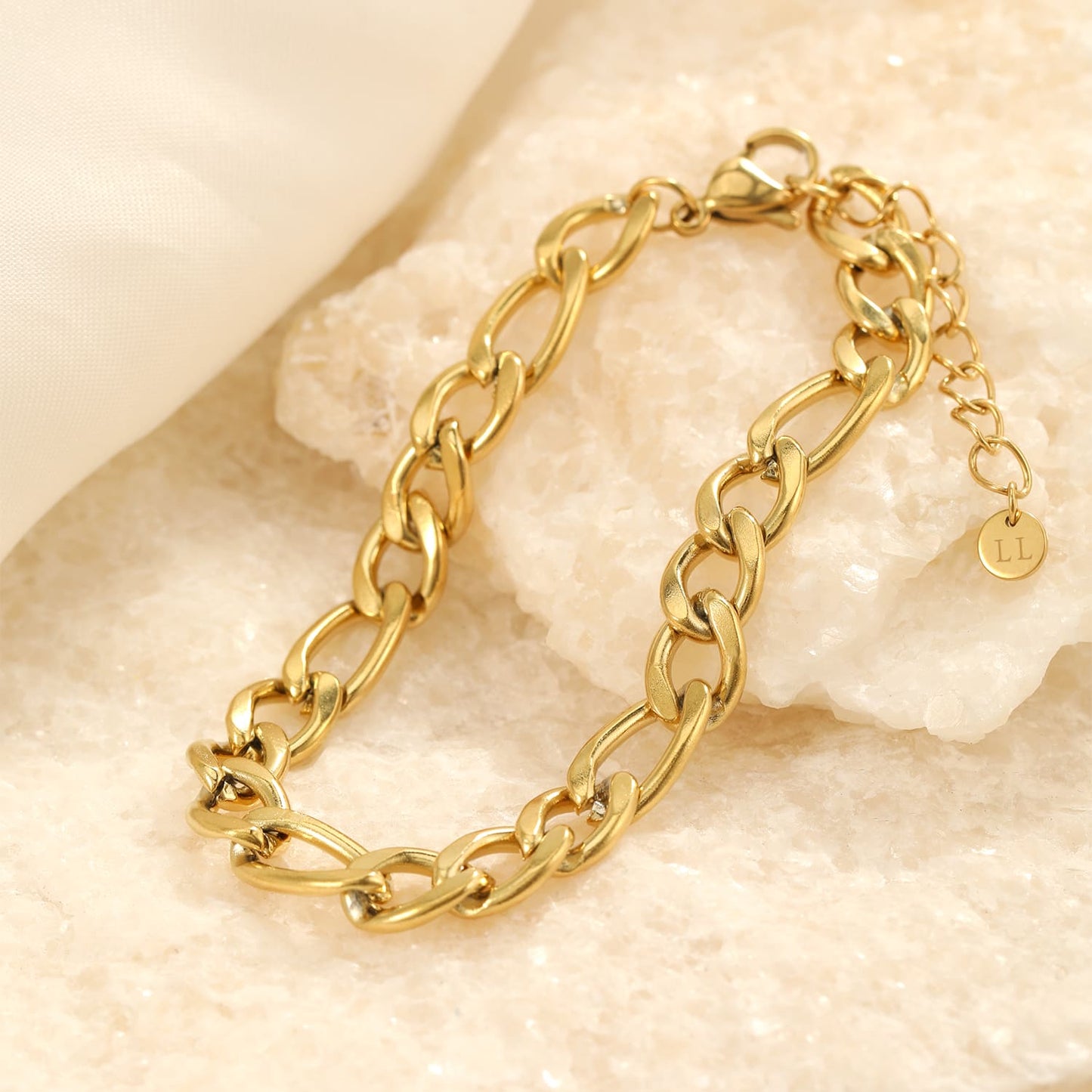 ''BASIC'' GOUDEN  ARMBAND(7mm)