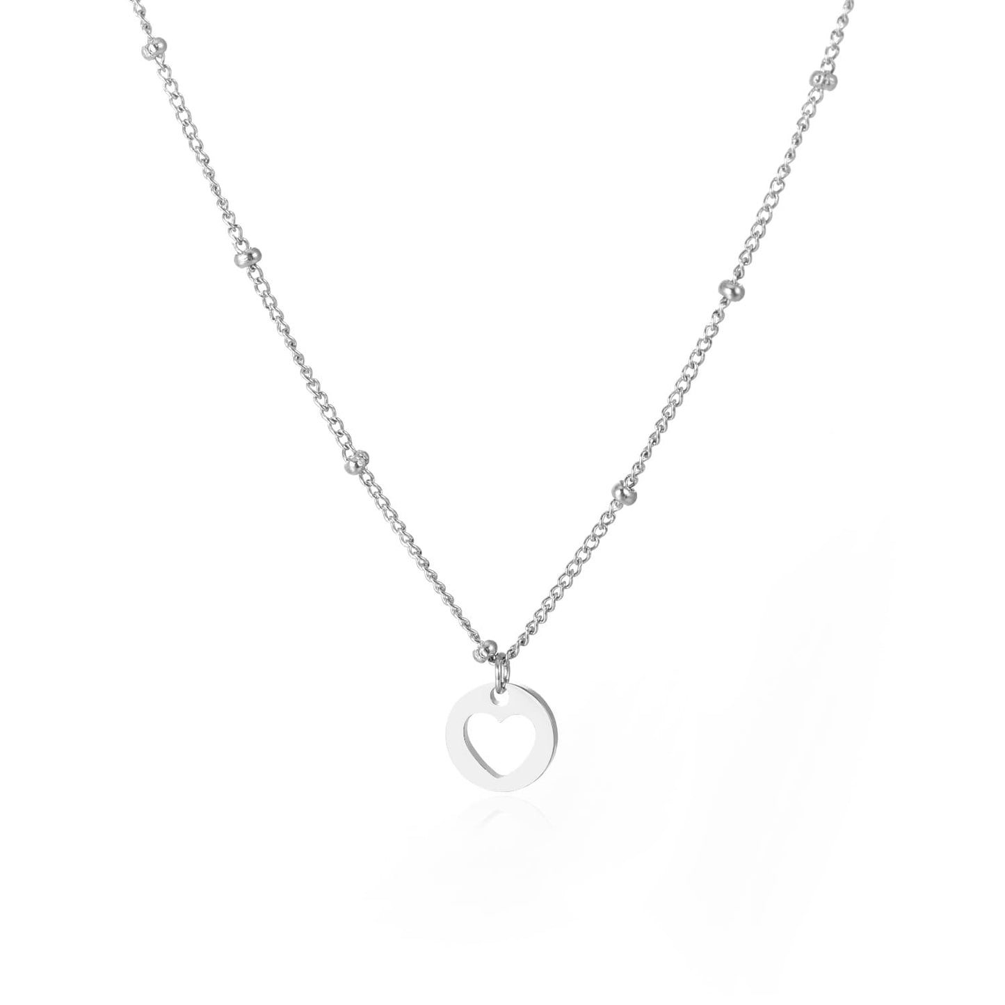 ''VRIENDSCHAP OPEN HART" ZILVEREN KETTING