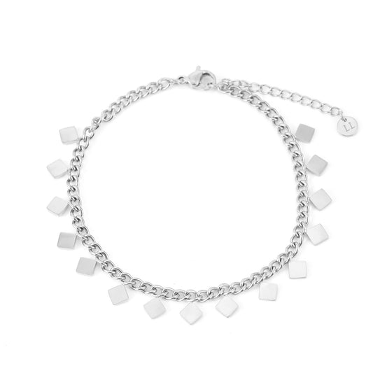 ''VIERKANTJES'' ZILVEREN ARMBAND