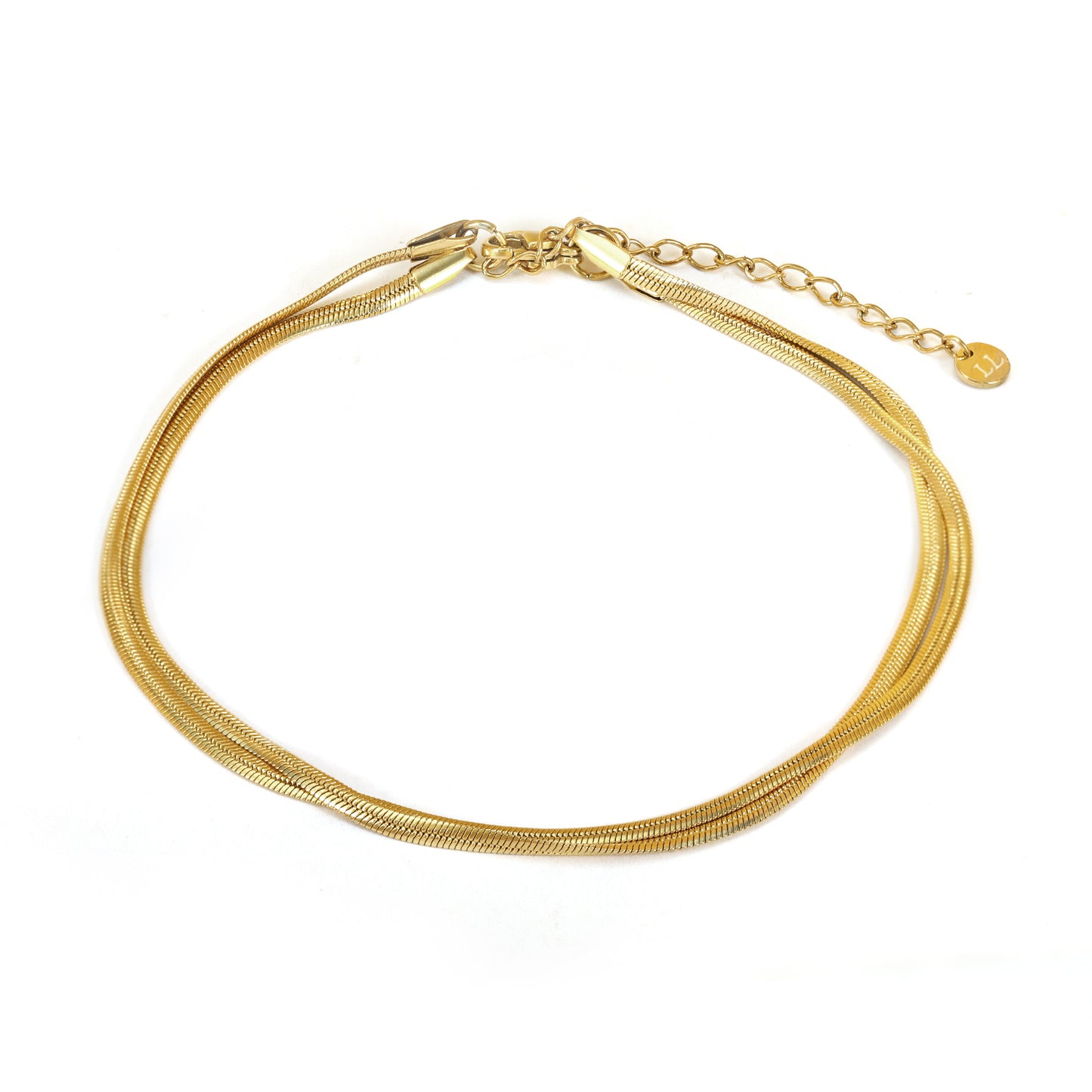 ''DUBBELE MOTIEF'' GOUDEN ARMBAND