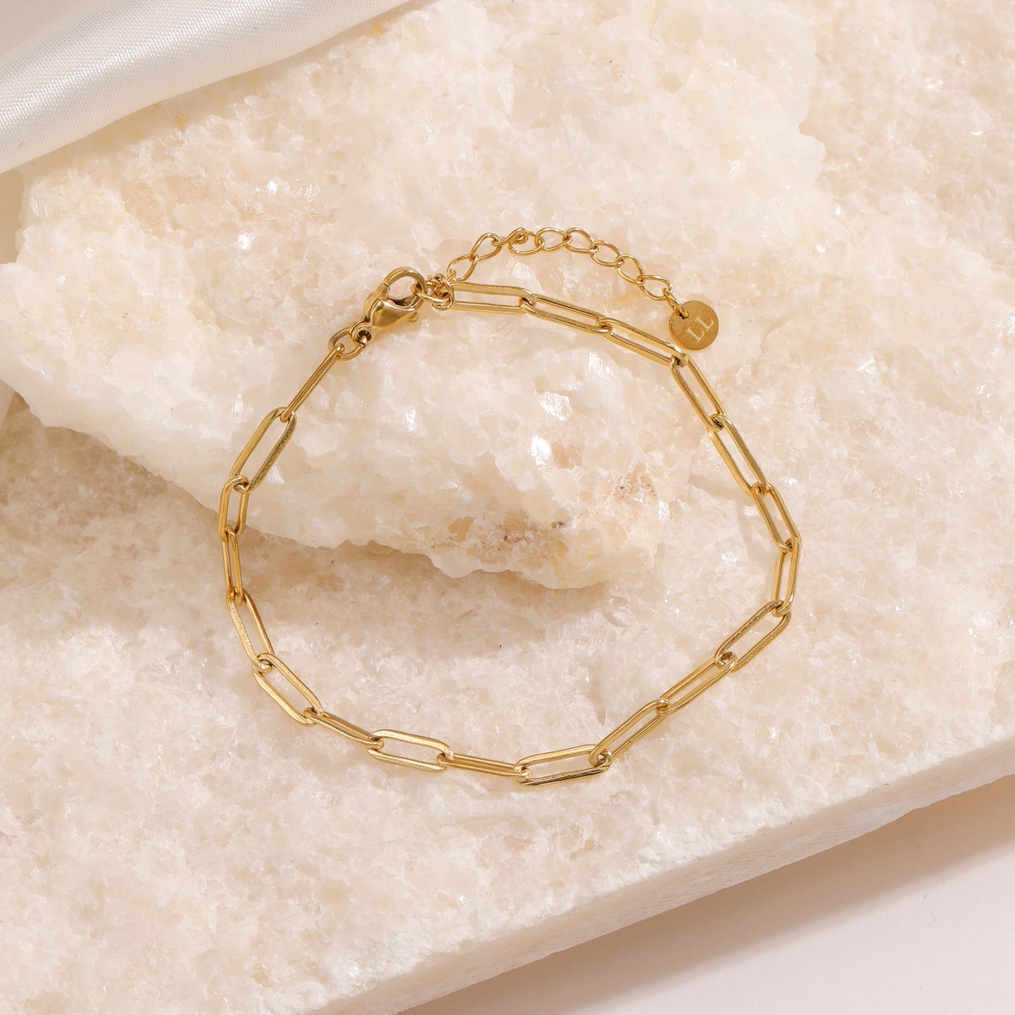 ''KLEINE SCHAKELS" GOUDEN ARMBAND