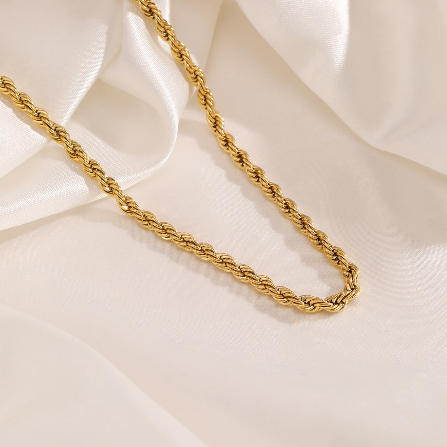 ''ROPE'' GOUDEN KETTING (4mm)