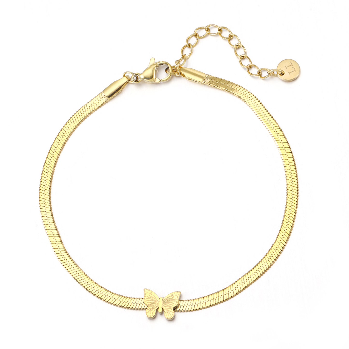 ''VLINDER'' GOUDEN ARMBAND