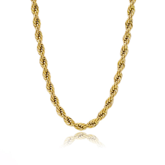 ''ROPE'' GOUDEN KETTING (4mm)