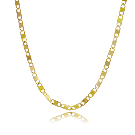 ''PLATTE SCHAKEL'' GOUDEN KETTING