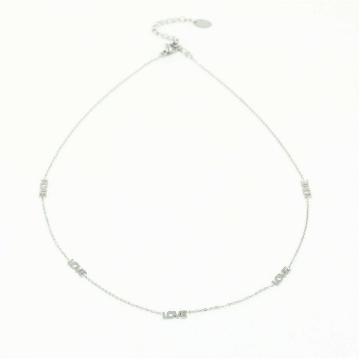 ''LOVE LOVE LOVE'' ZILVEREN KETTING