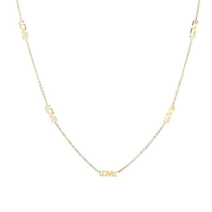"LOVE LOVE LOVE " GOUDEN KETTING