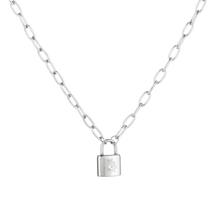 "SLOTJE STER" ZILVEREN KETTING