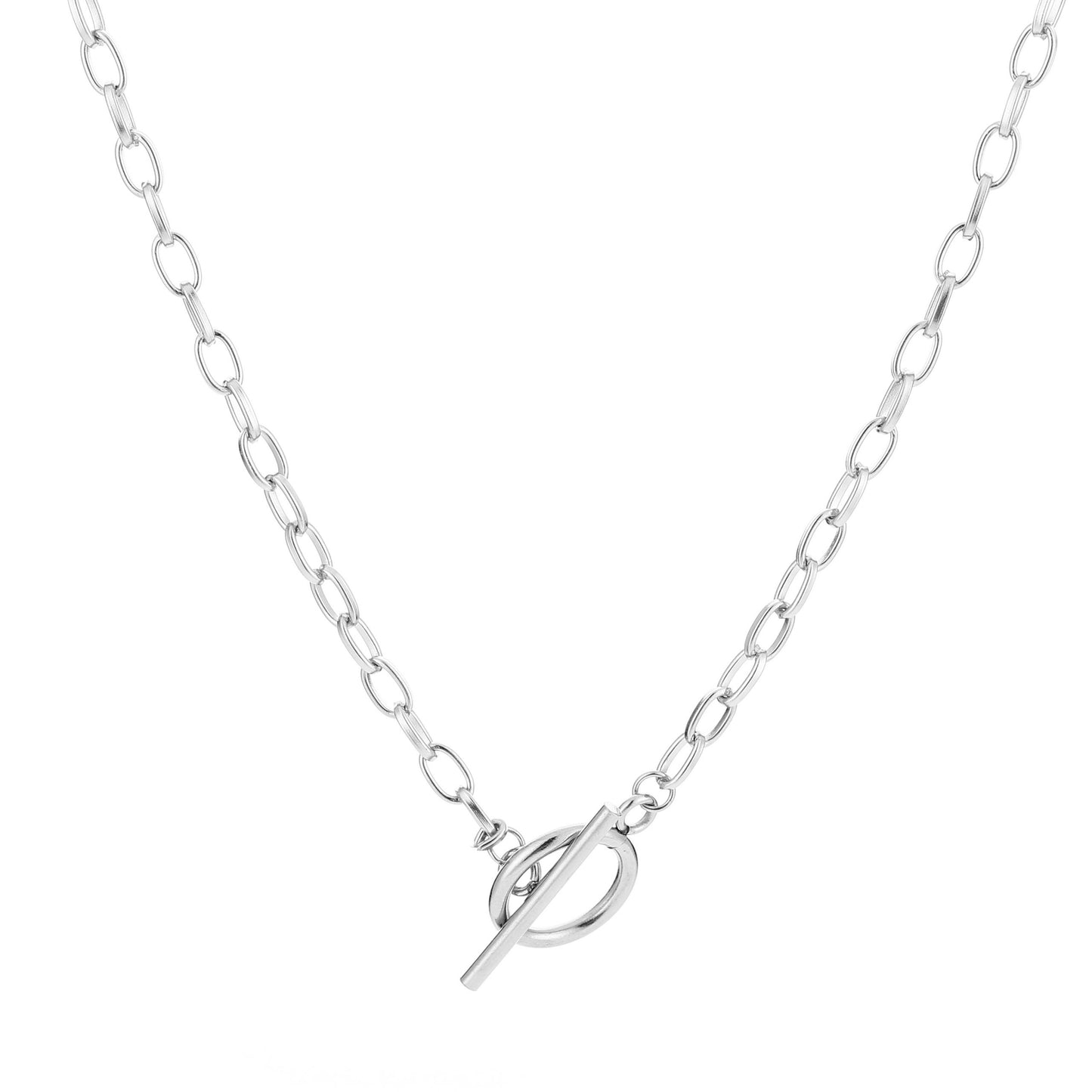 'SCHAKEL KIPITTELSLOT'' ZILVEREN KETTING