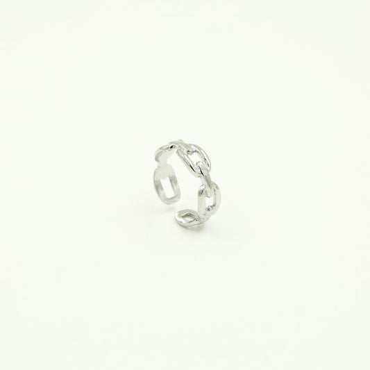 ''SCHAKEL" ZILVEREN RING