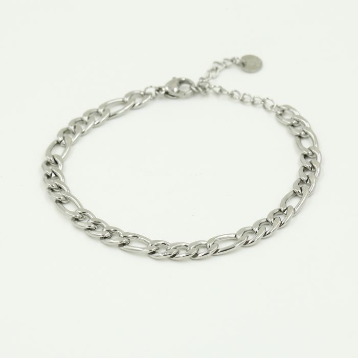 ''BASIC SCHAKEL'' ZILVEREN ARMBAND