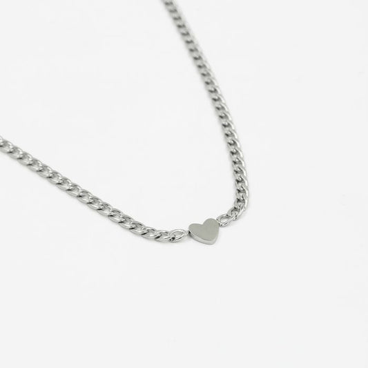 'SCHAKEL HART'' ZILVEREN KETTING