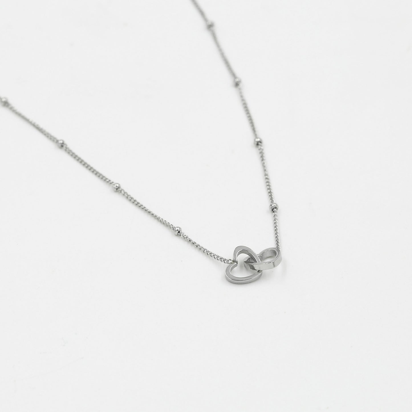 "VERBONDEN HART" ZILVEREN KETTING