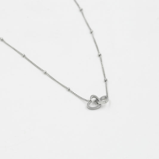 "VERBONDEN HART" ZILVEREN KETTING