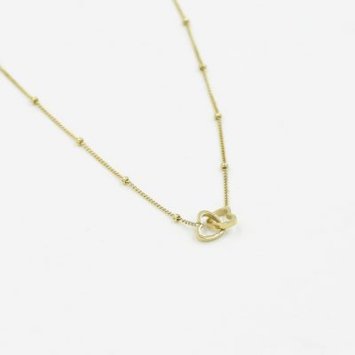"VERBONDEN HARTJES" GOUDEN KETTING