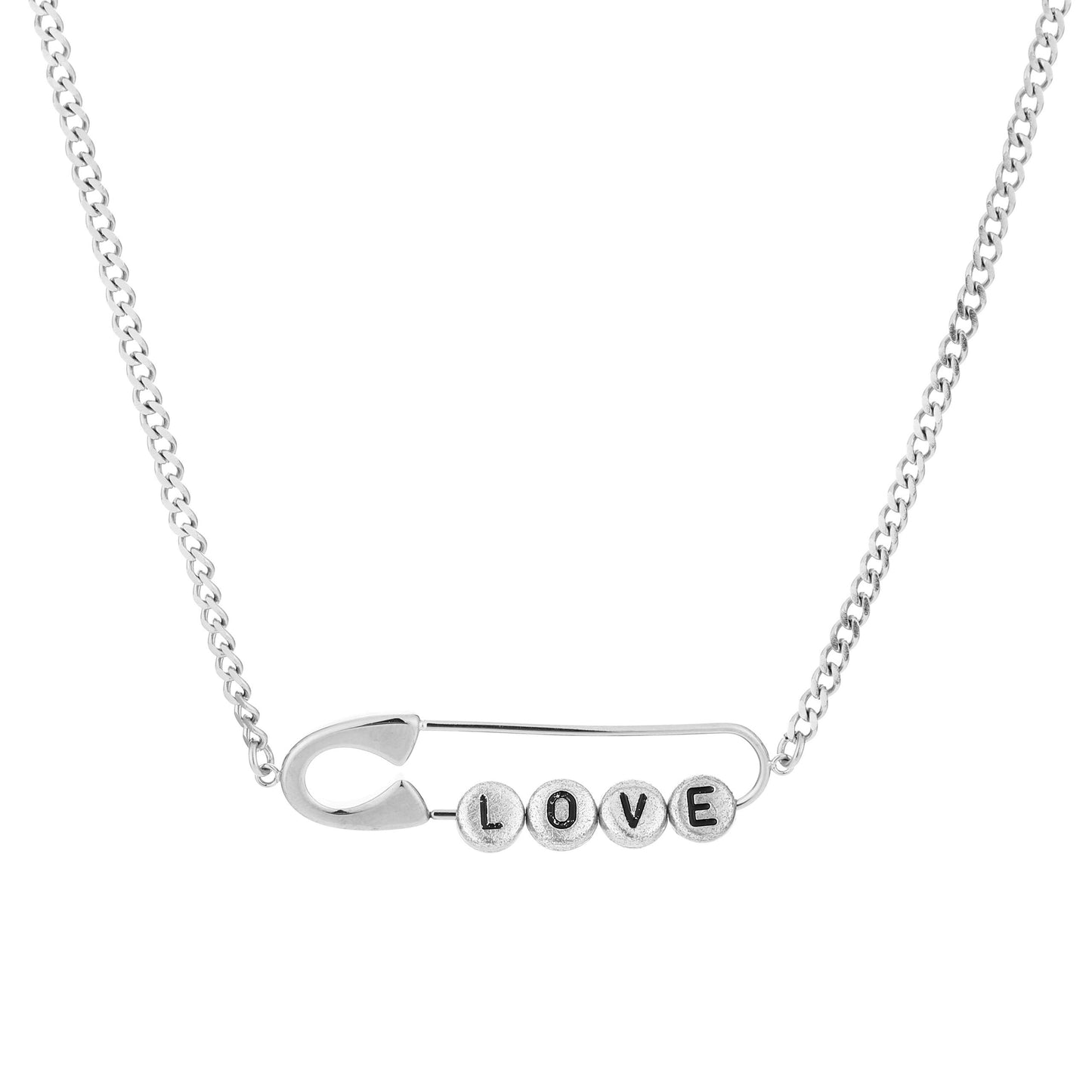 "SAFETYPIN " ZILVEREN KETTING