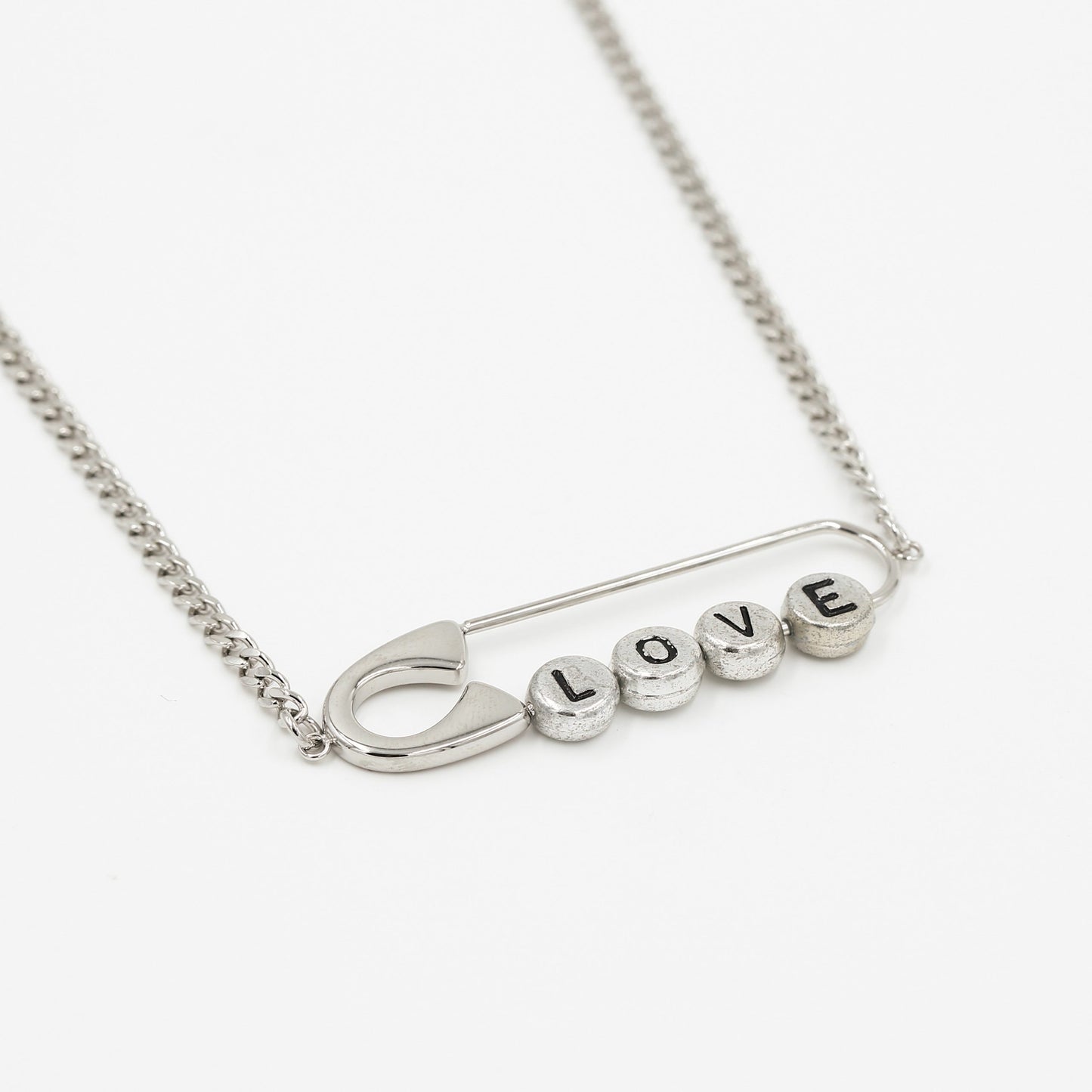 "SAFETYPIN " ZILVEREN KETTING