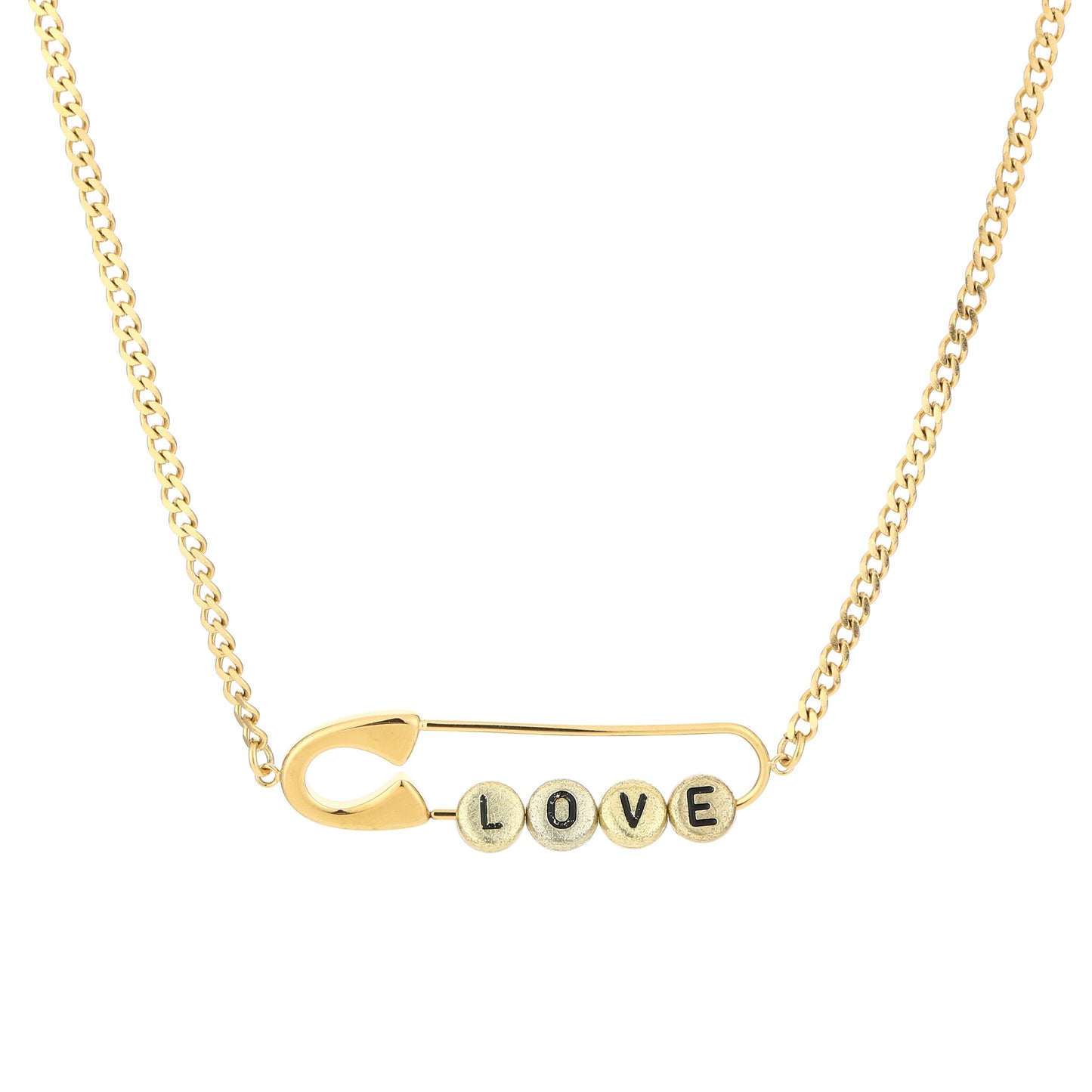 "SAFETYPIN " GOUDEN KETTING