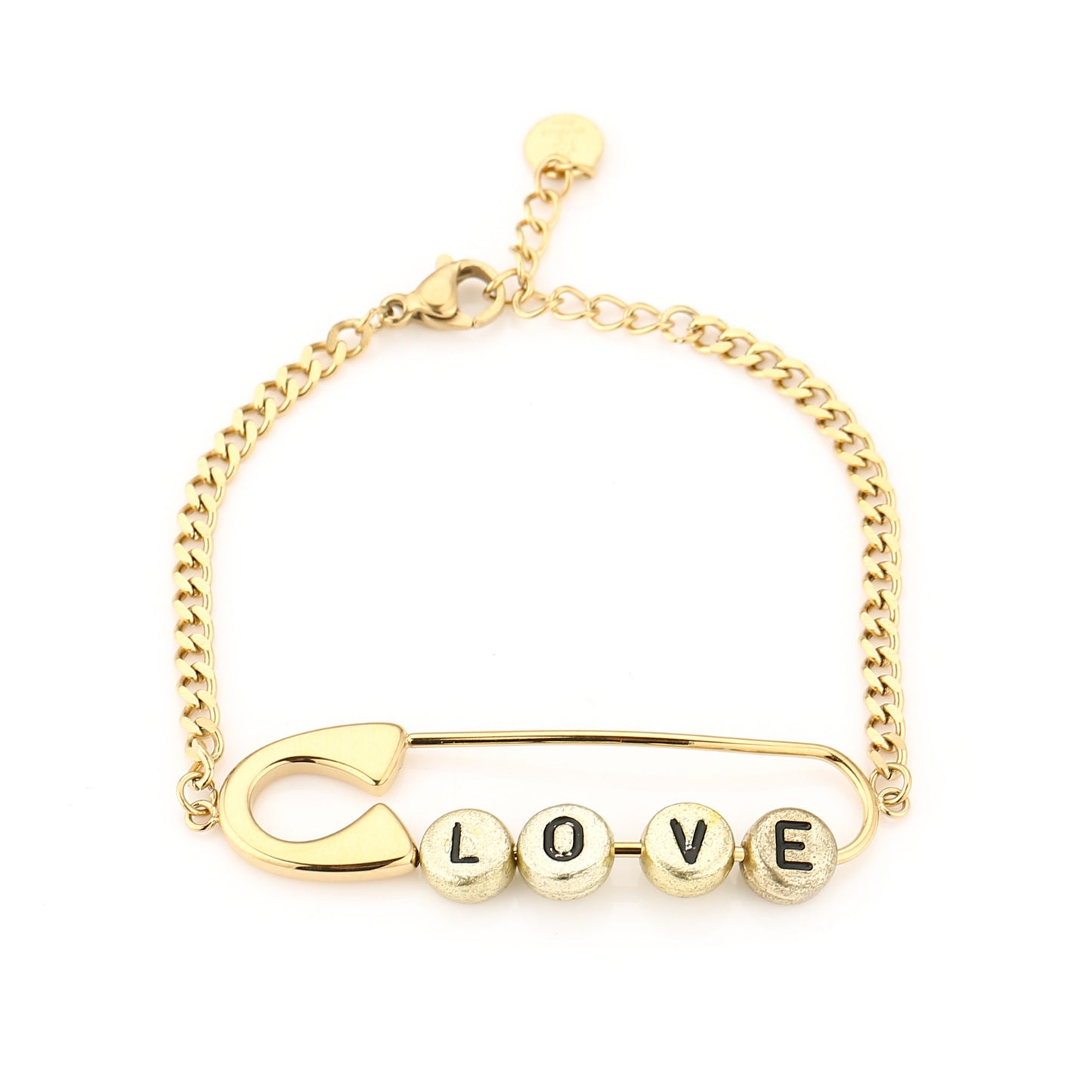 ''SAFETYPIN'' GOUDEN ARMBAND