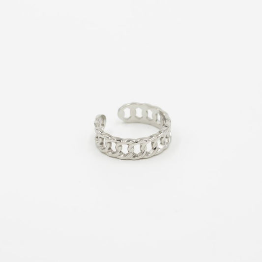 ''SCHAKEL" ZILVEREN RING