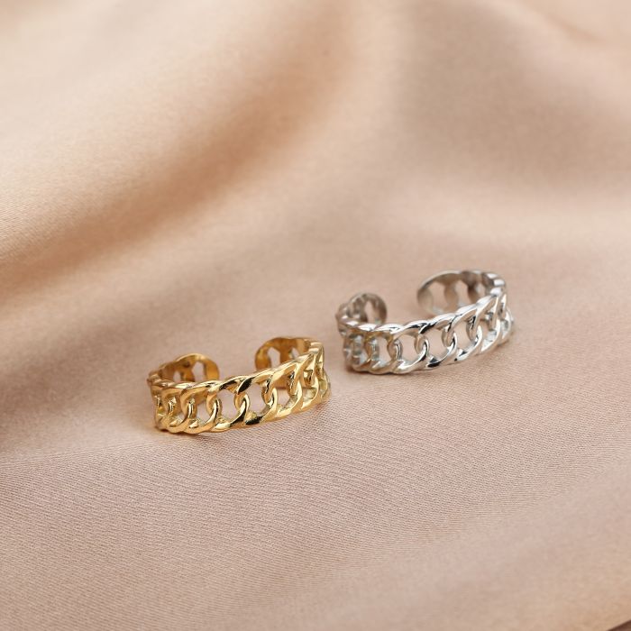 ''SCHAKEL" GOUDEN RING