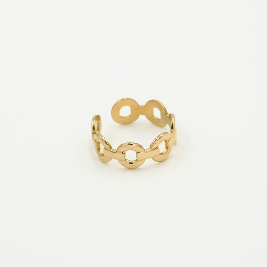 ''BASIC SCHAKEL" GOUDEN RING