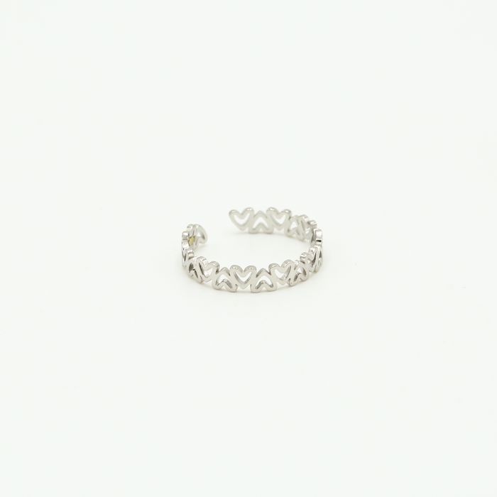 ''HARTJES"' ZILVEREN RING