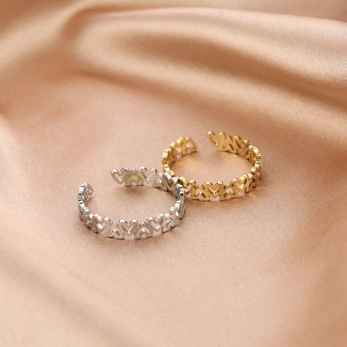 ''HARTJES"' ZILVEREN RING