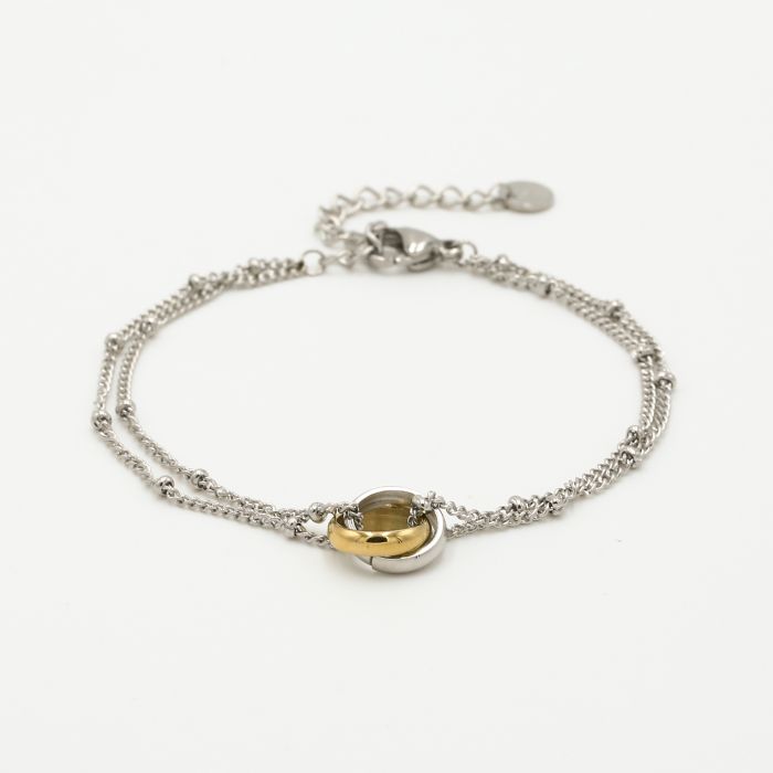 ''CONNECTED'' ZILVEREN ARMBAND