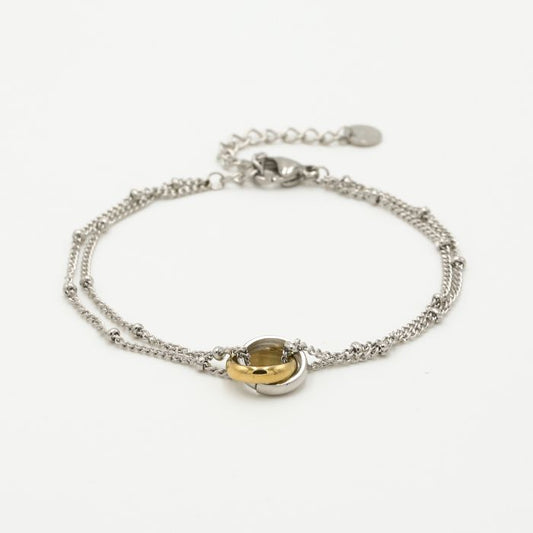 ''CONNECTED'' ZILVEREN ARMBAND