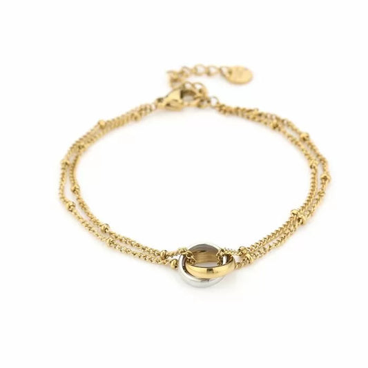 ''CONNECTED'' GOUDEN ARMBAND
