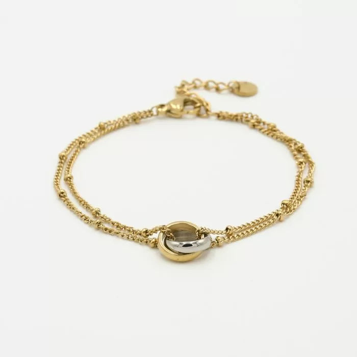 ''CONNECTED'' GOUDEN ARMBAND