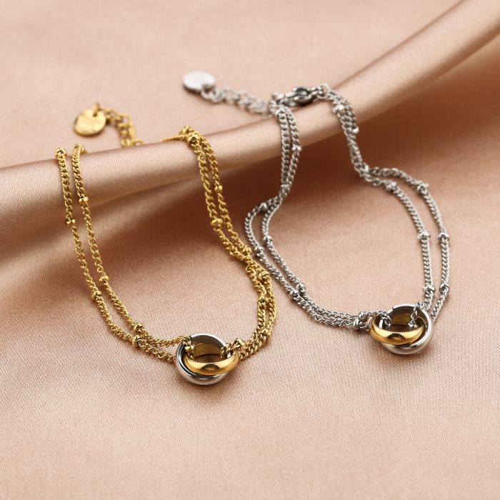 ''CONNECTED'' ZILVEREN ARMBAND