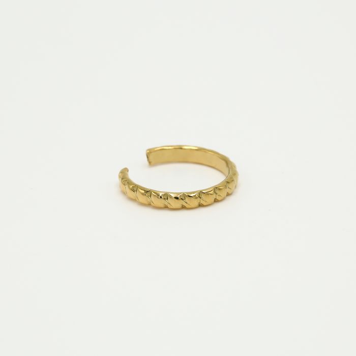 ''BLOKJES" GOUDEN RING