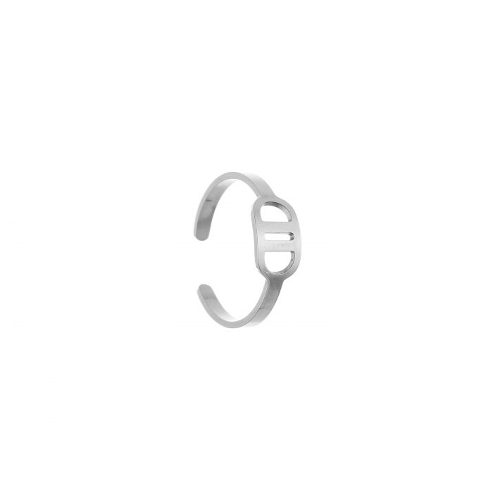 ''VERBONDEN" ZILVEREN RING