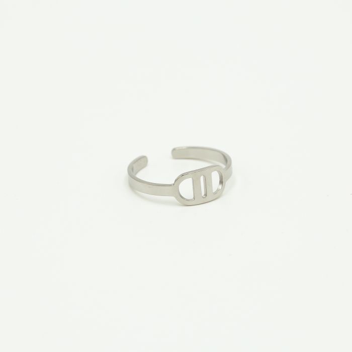 ''VERBONDEN" ZILVEREN RING