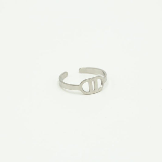 ''VERBONDEN" ZILVEREN RING