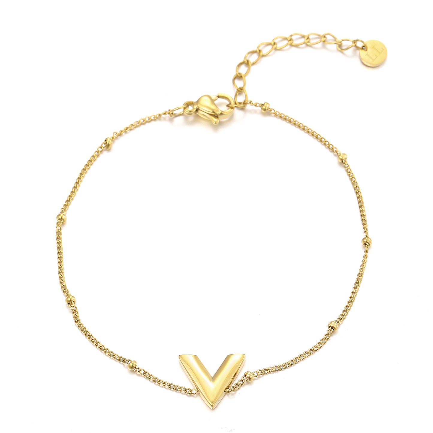 ''V'' GOUDEN ARMBAND