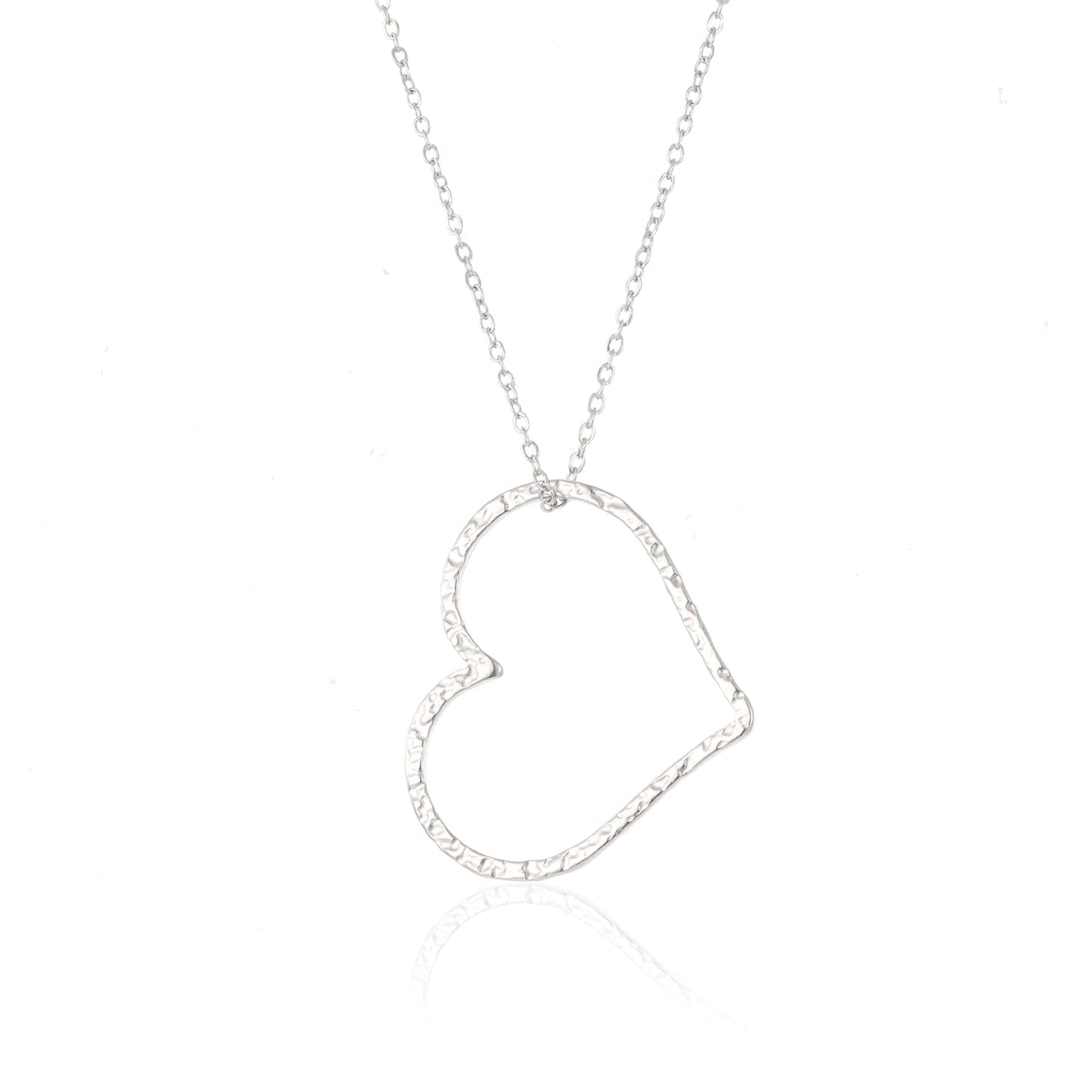 ''GROTE HART'' ZILVEREN KETTING