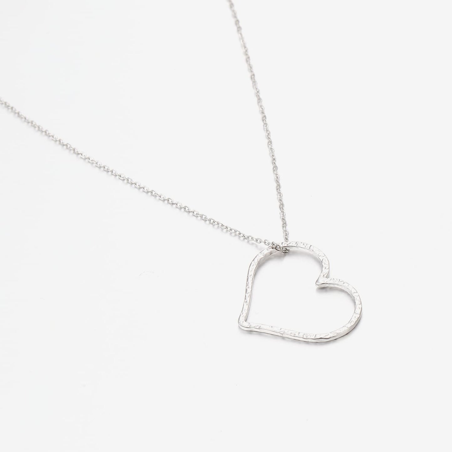 ''GROTE HART'' ZILVEREN KETTING