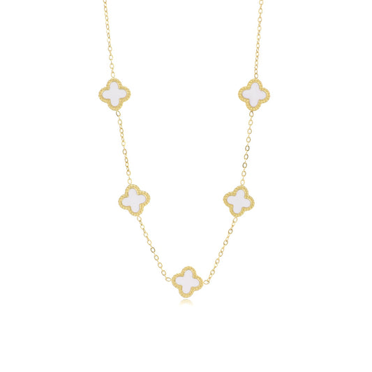 "KLAVER WIT GOUD'' GOUDEN KETTING