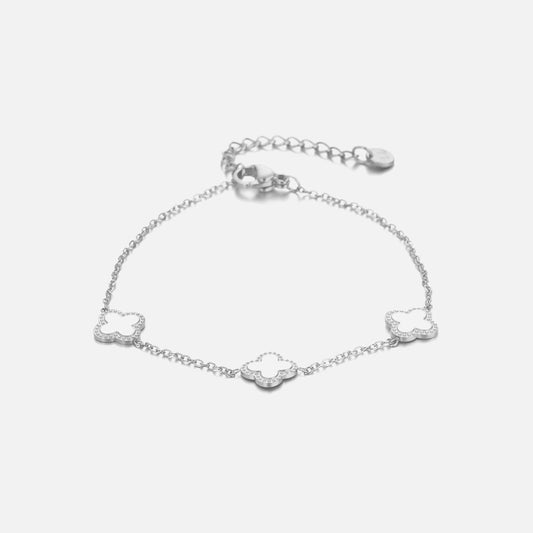 ''KLAVER WIT" ZILVEREN ARMBAND