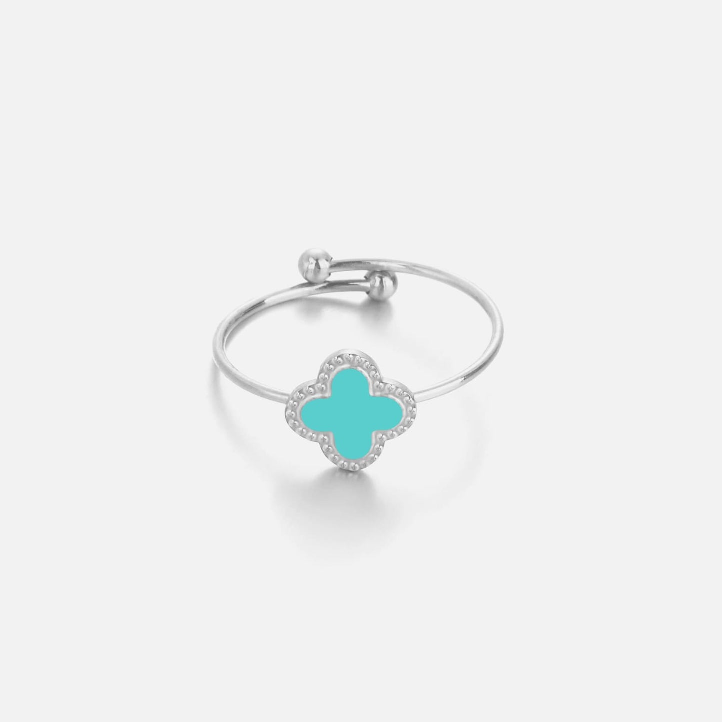 ''KLAVER MINT" ZILVEREN RING