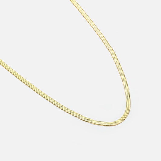 'PLATTE KETTING'' GOUDEN KETTING (3mm)
